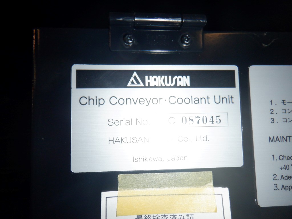 Hakusan Chip Conveyor, Machine ID: 9248